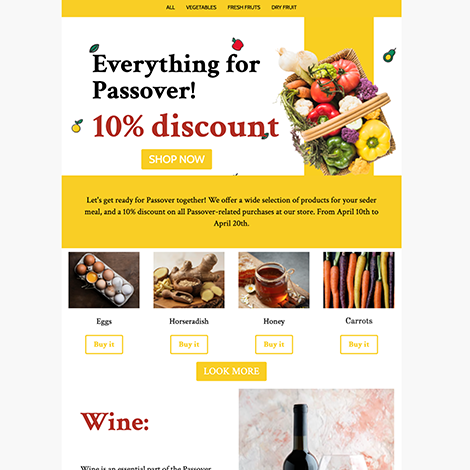 Passover Market Sale